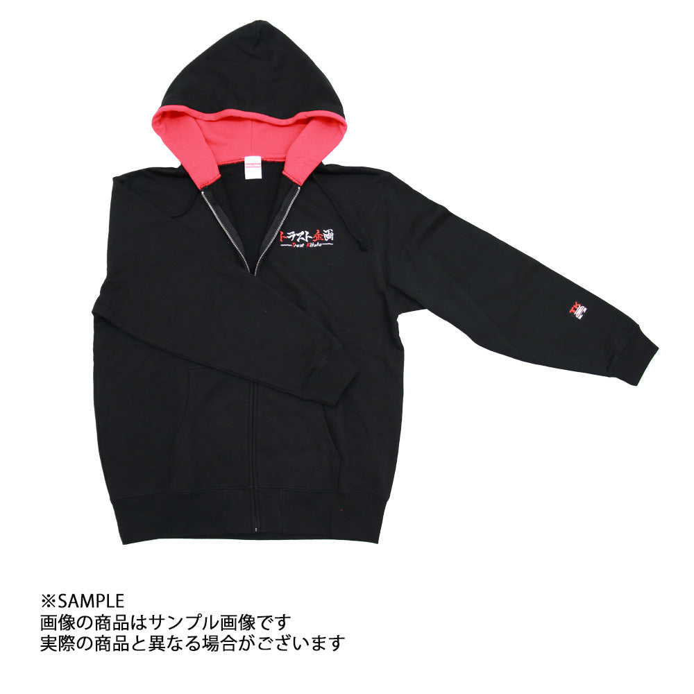 トラスト企画 オリジナル ジップパーカー ブラック x レッド