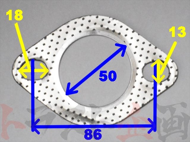 ◆ JURAN マフラーガスケット 50パイ 楕円 #434141001