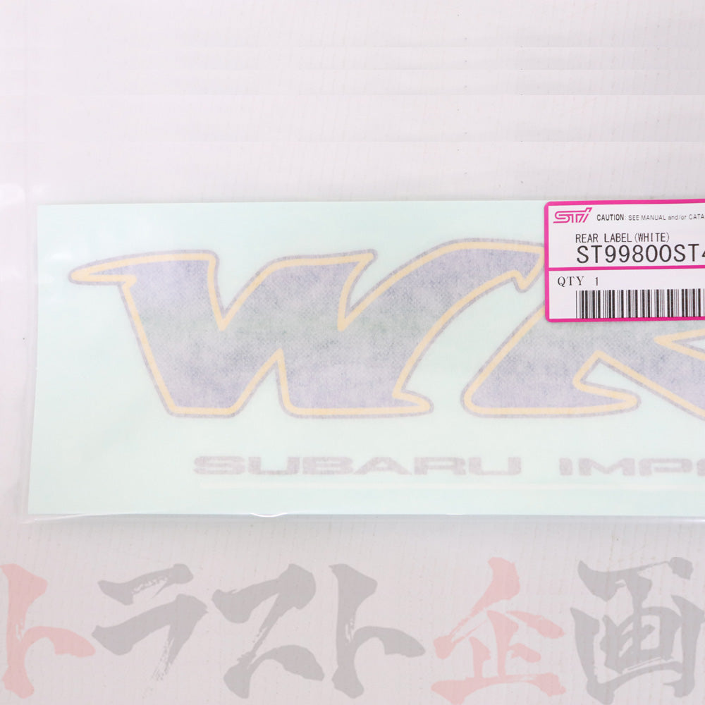 スバル 純正 トランク デカール ステッカー STI/ホワイト - GC8 ##456191001