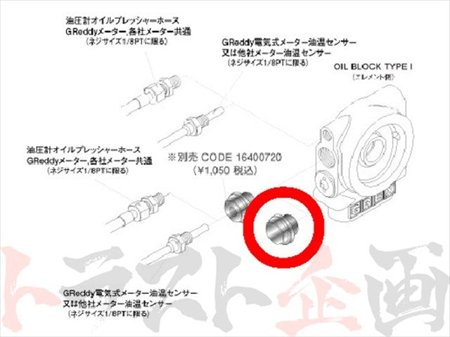 ◆ 即納 TRUST M18プラグユニオン M18×P1.5 #618121051