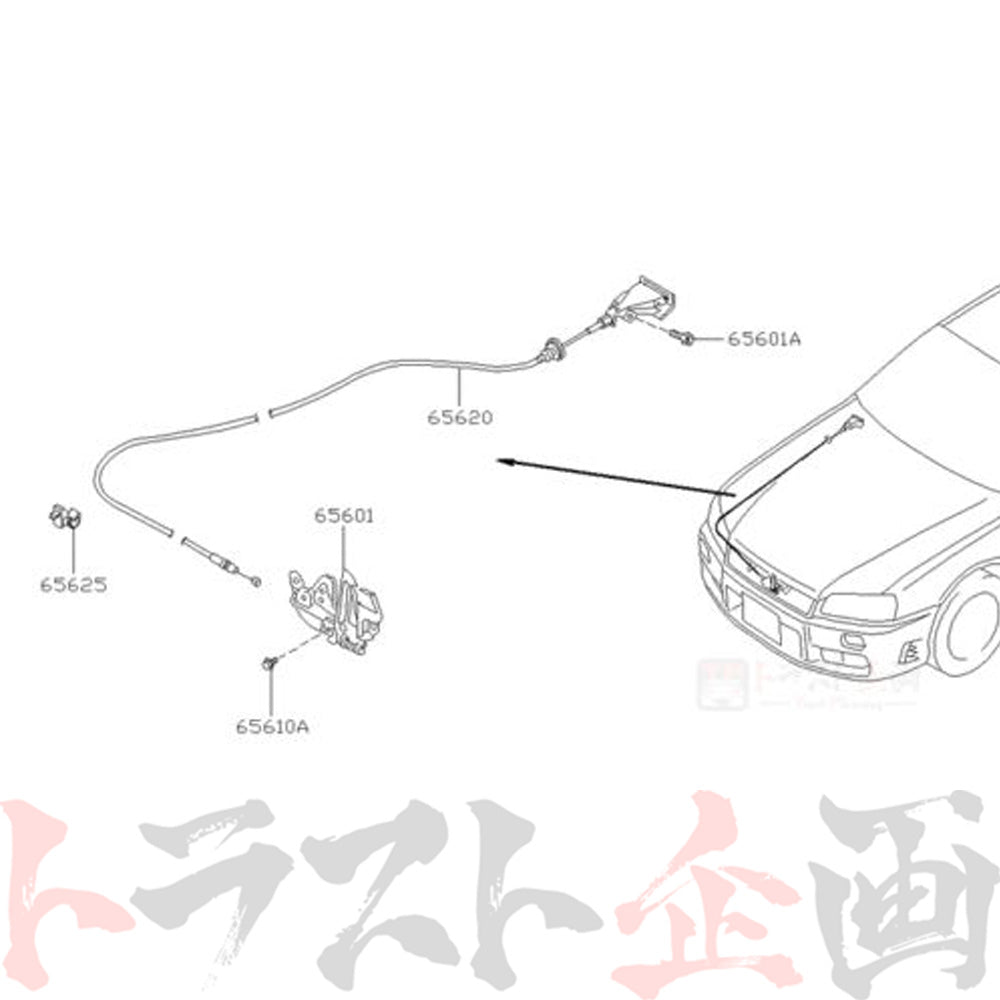 ボンネットオープナー スカイライン GT-R BNR34 #663101570