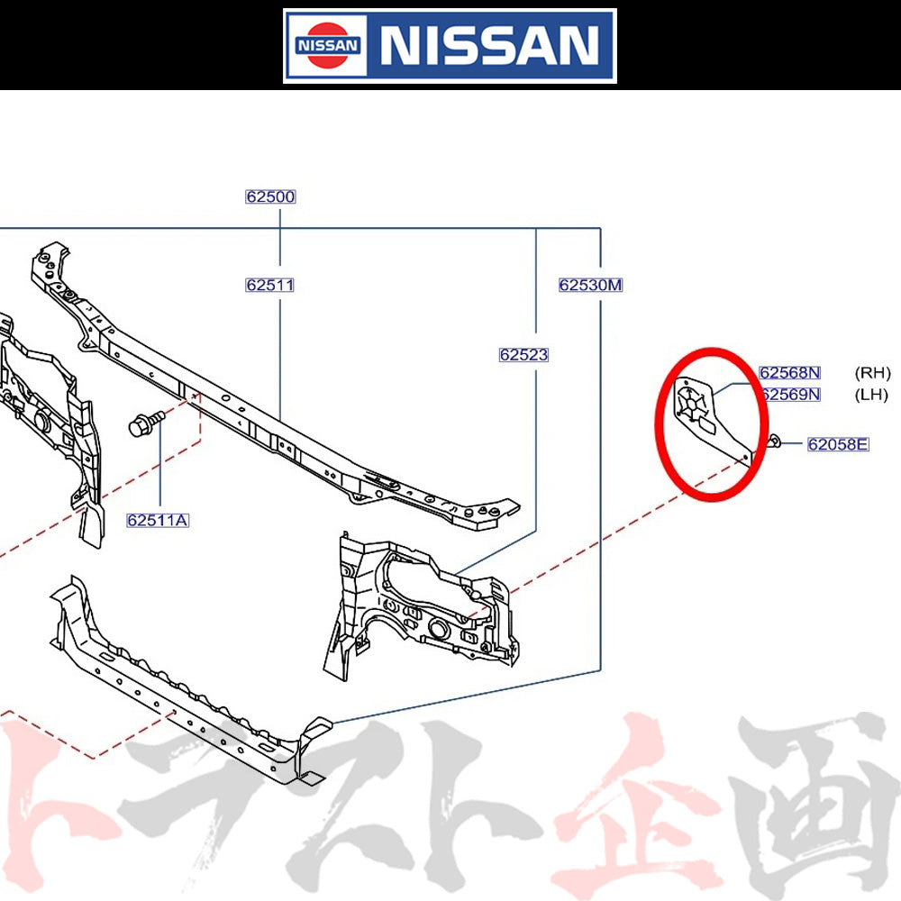◆ 日産 ヘッドライト シール 左側 スカイライン GT-R BNR34 ##663101823 - トラスト企画