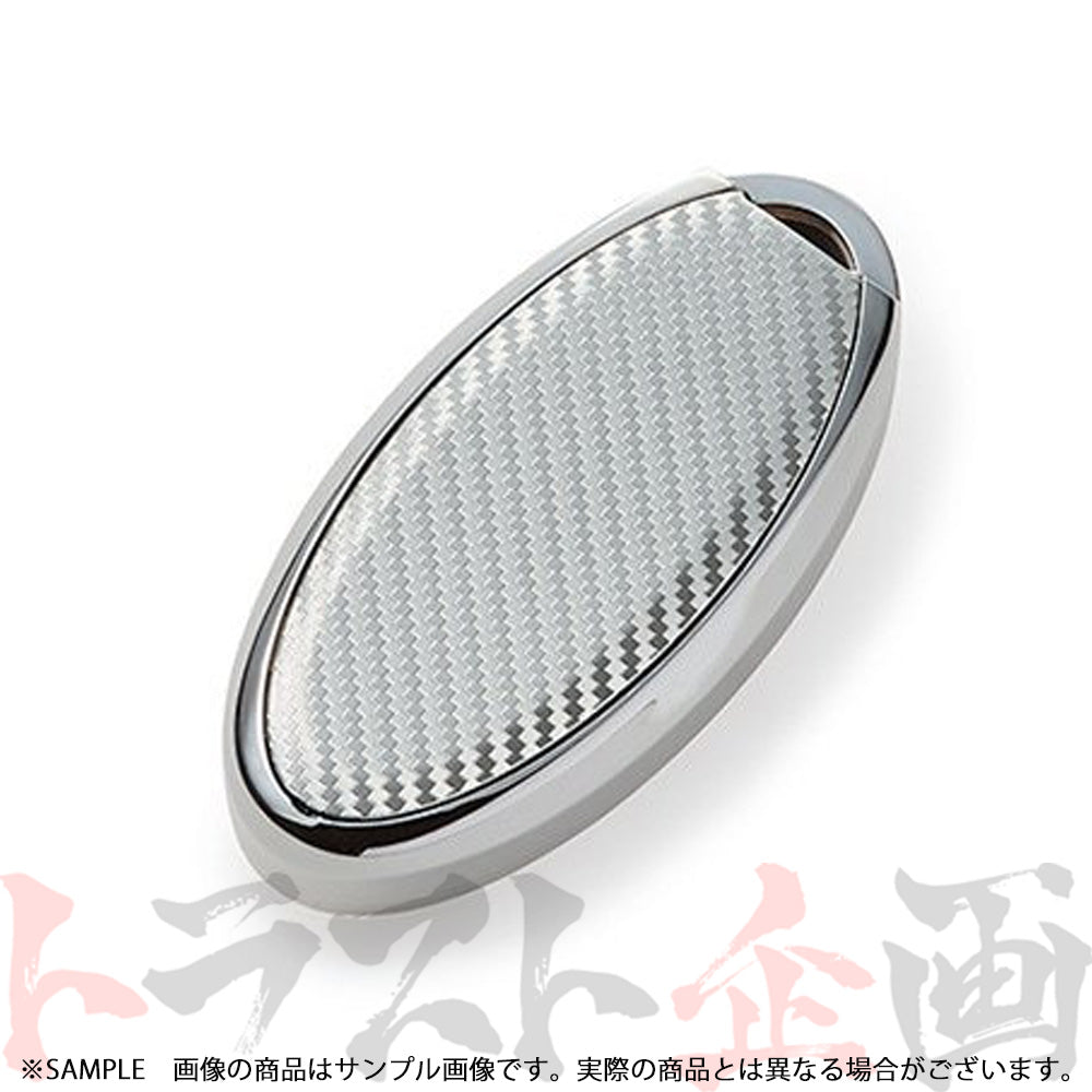 ◆ 日産 インテリジェントキーケース フルカバータイプ(カーボン)シルバー KWA10-00PS0 ##663191776 - トラスト企画