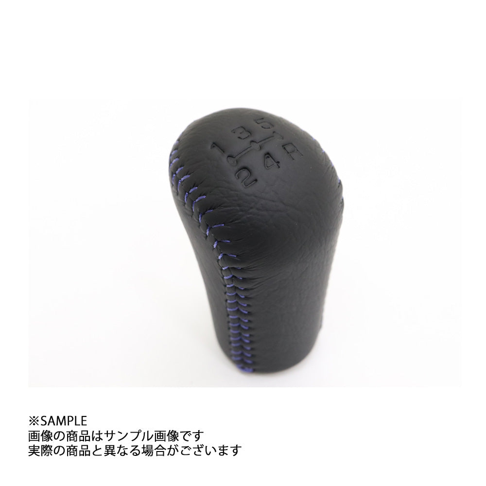 △ 三菱 ミツビシ レザーシフトノブ 5MT ブルーステッチ ランサー エボリューション 5/6 CP9A ##868111013 - トラスト企画