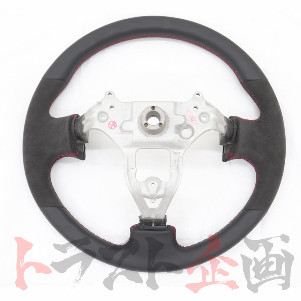 MINE'S レザーステアリング タイプII 丸型 レッドステッチ - BNR34 ##875111031