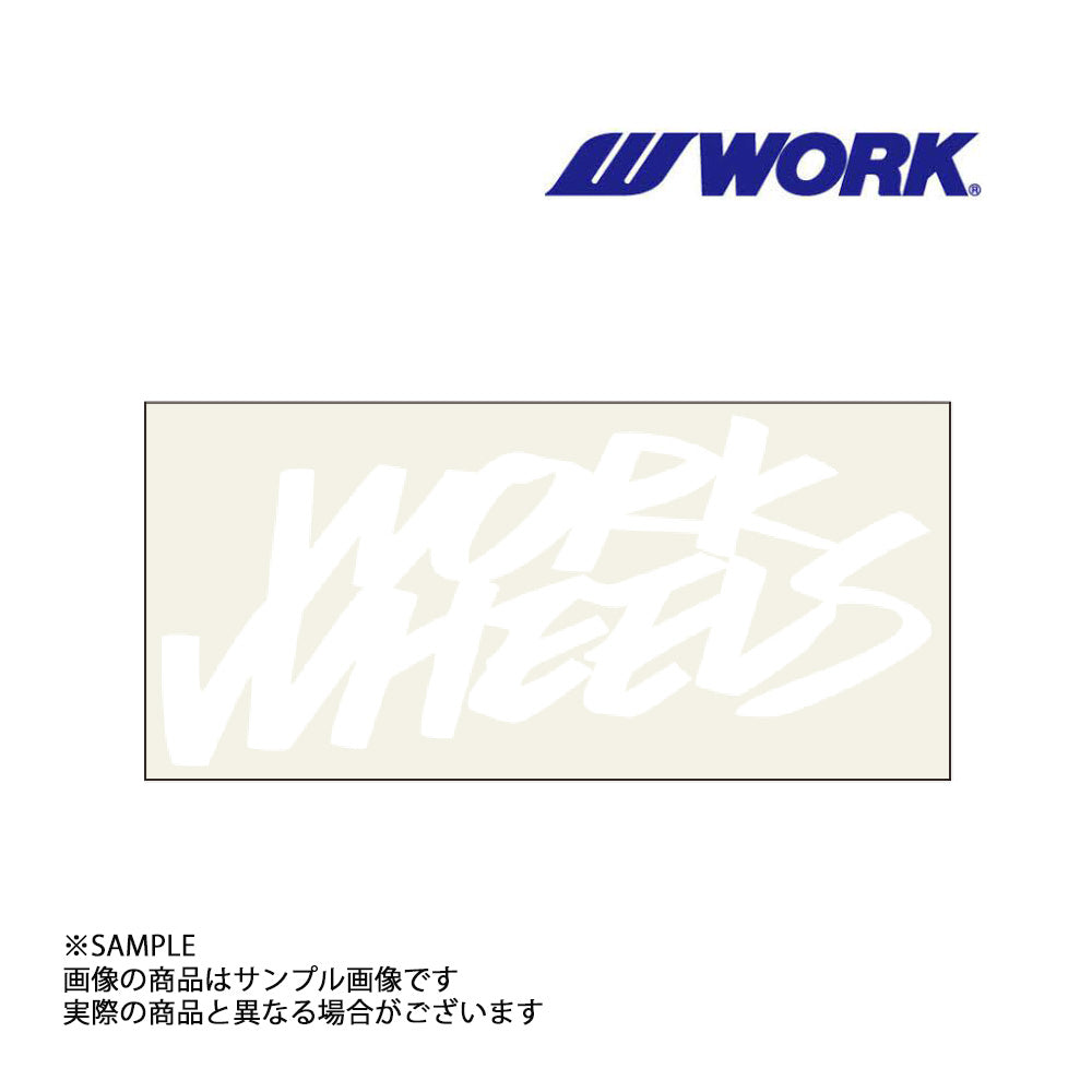 ◆ WORK ワーク WHEELS ステッカー 2LINE ホワイト 白 120mm ##979191141 - トラスト企画
