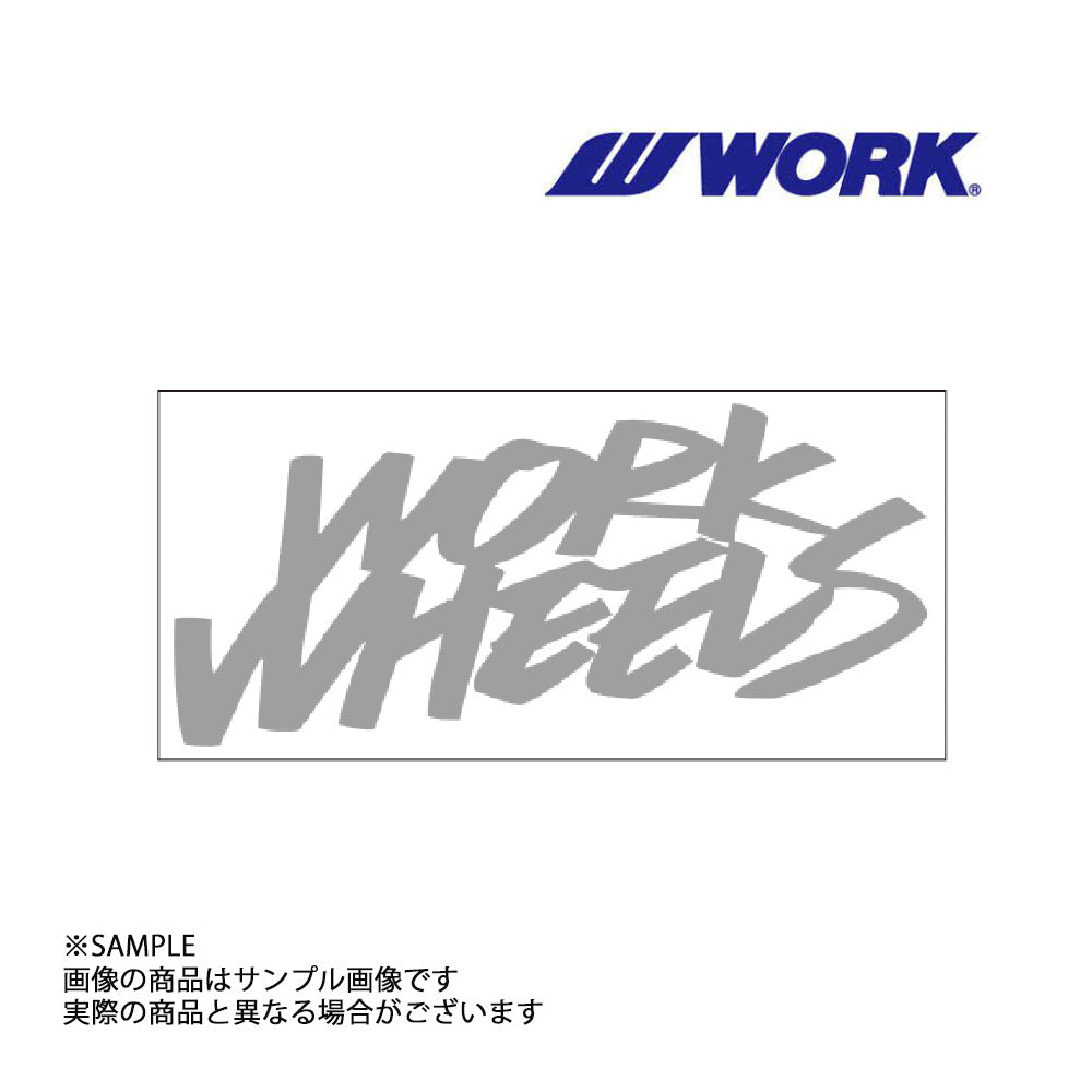 ◆ WORK ワーク WHEELS ステッカー 2LINE シルバー 銀 200mm ##979191142 - トラスト企画