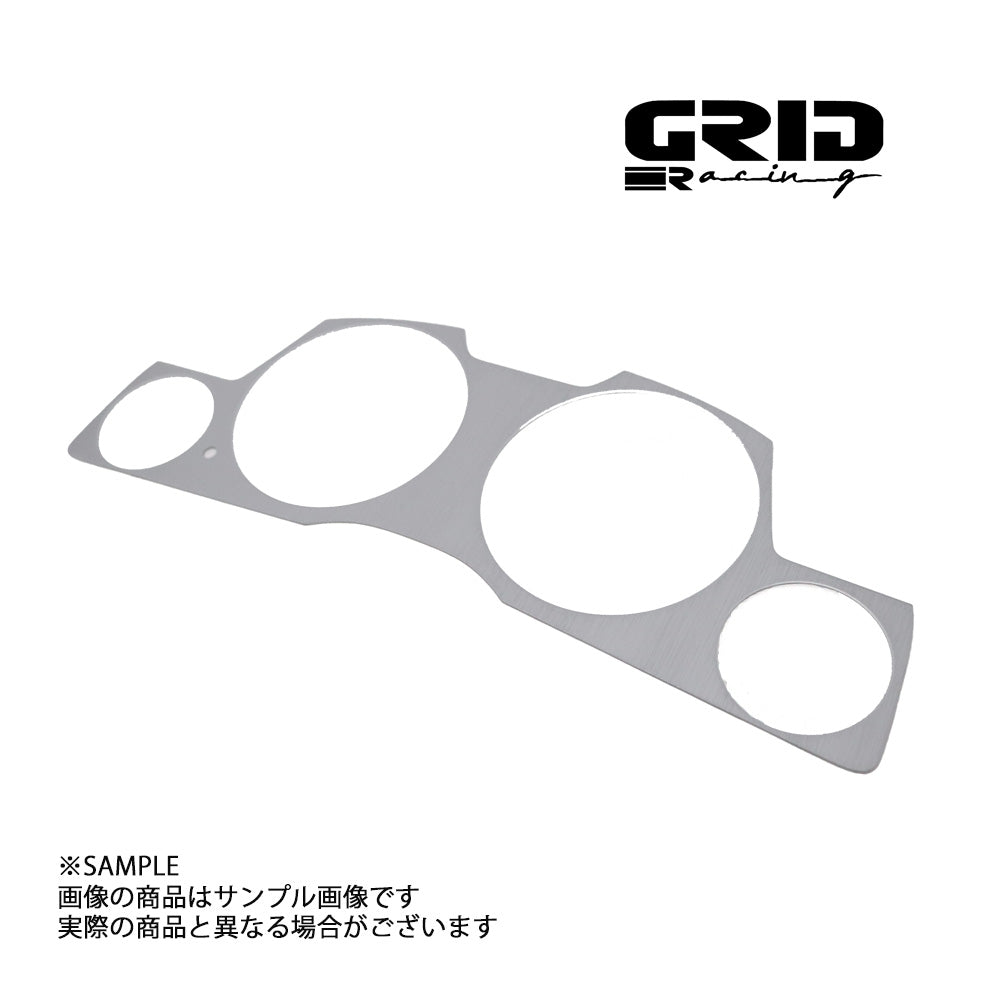 GRID RACING メーターパネルカバー（右トリップ型） シルバーメタリック スカイライン GT-R BNR34 ##337111011 - トラスト企画