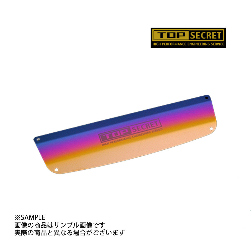 ◆ TOPSECRET エンジンカバー チタンプレート ブルーゴールドグラデーション GTR R35 ##614121002