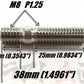 ◆ 即納 TRUST タービン用 SUS スタットボルト M8×38 P1.25 #618121030