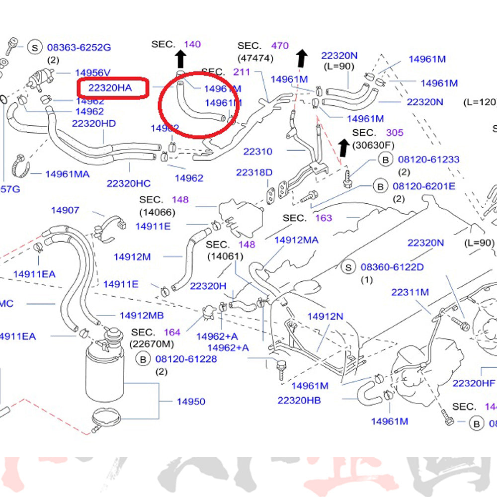 △ NISMO ヘリテージ バキューム ホース スカイライン GT-R R32/BNR32 ##660122117 - トラスト企画