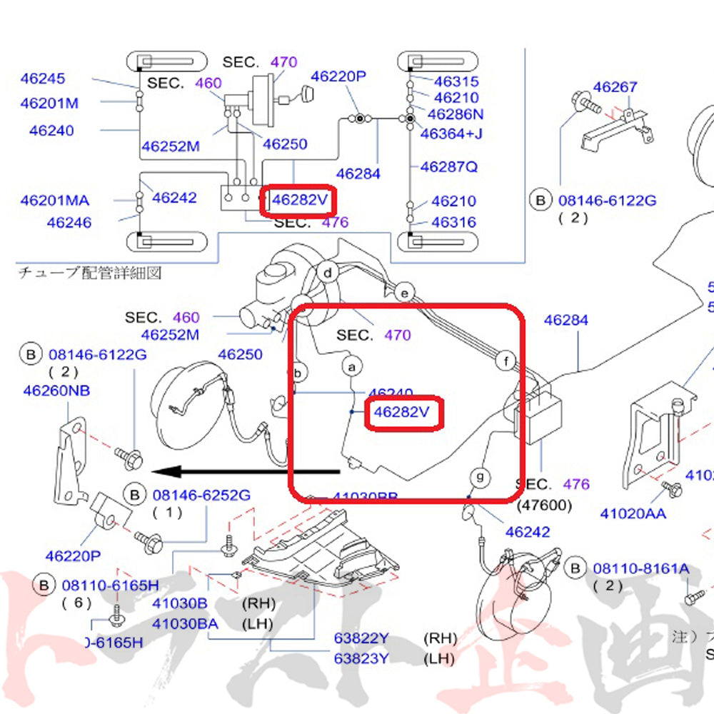 NISMO ヘリテージ ブレーキ チューブ スカイライン GT-R R34/BNR34 ##660222092 - トラスト企画