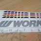 ◆ WORK ワーク ステッカー 200mm シルバー 銀 ##979191026 - トラスト企画